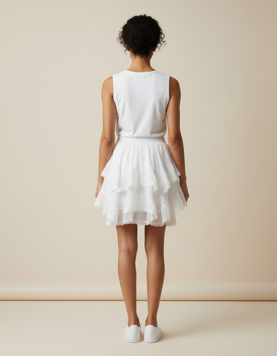 Jupe Froufrou Blanche