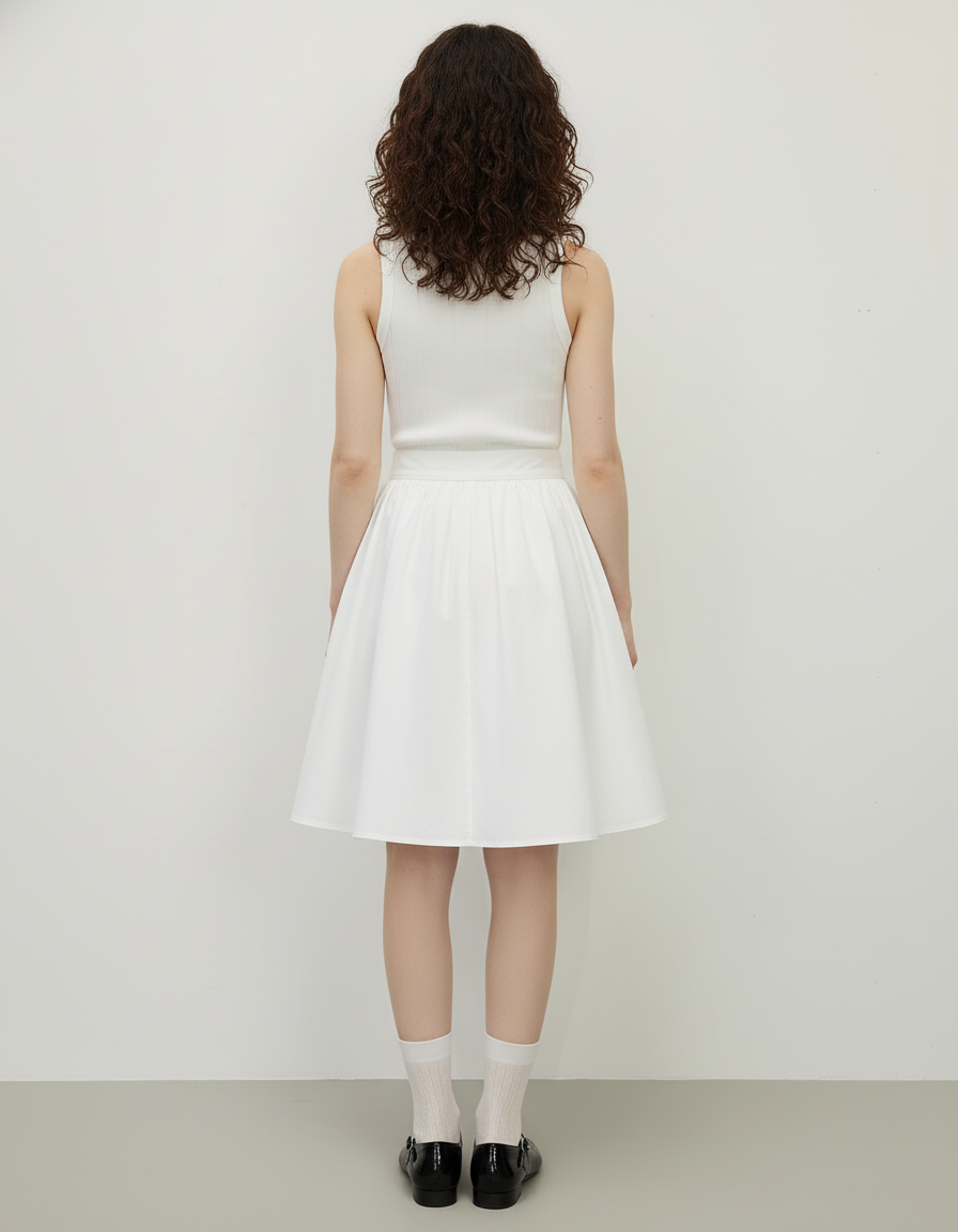 Jupe Blanche Évasée