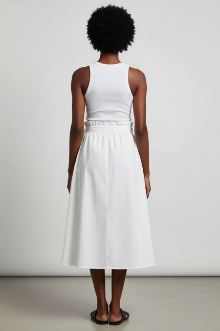 Jupe Blanche Boutonnée Devant