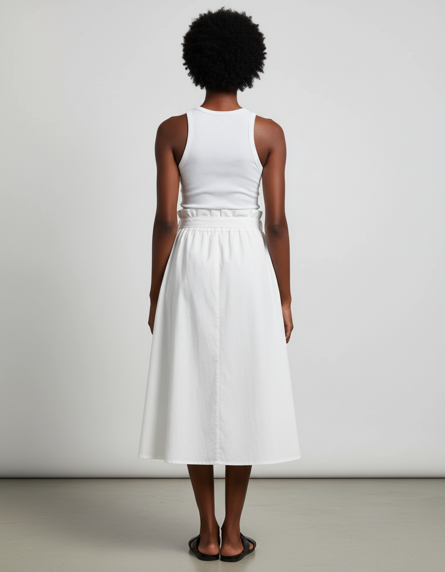 Jupe Blanche Boutonnée Devant