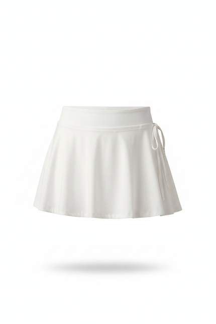 Jupe Blanche Sportive 2-En-1 Fluide