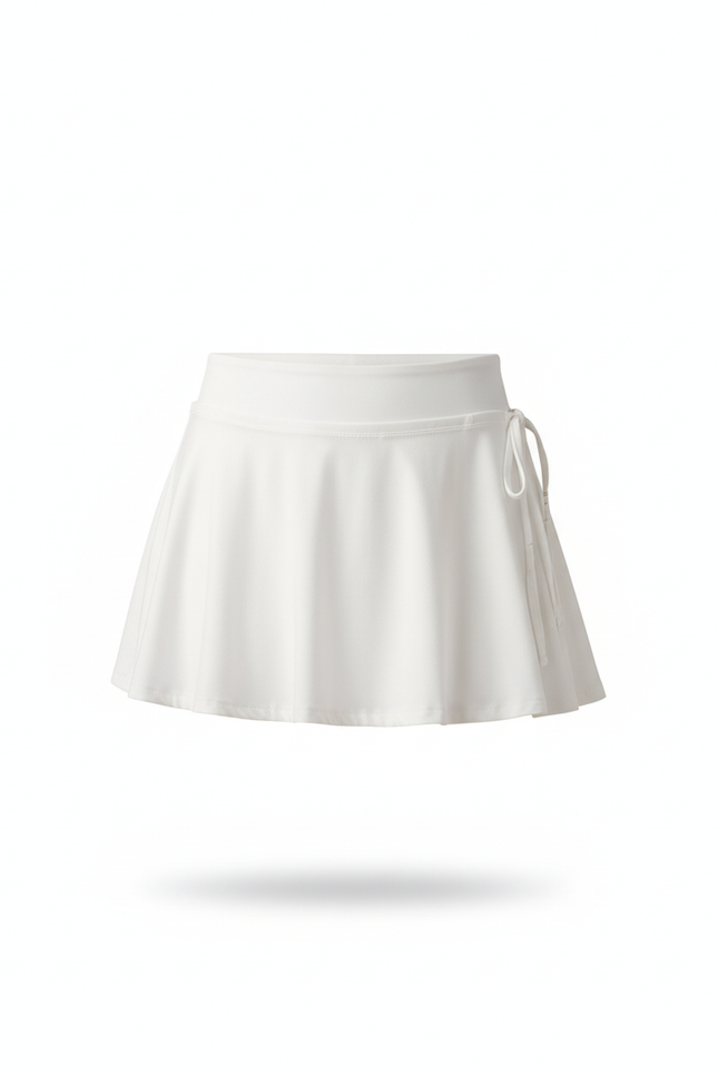 Jupe Blanche Sportive 2-En-1 Fluide