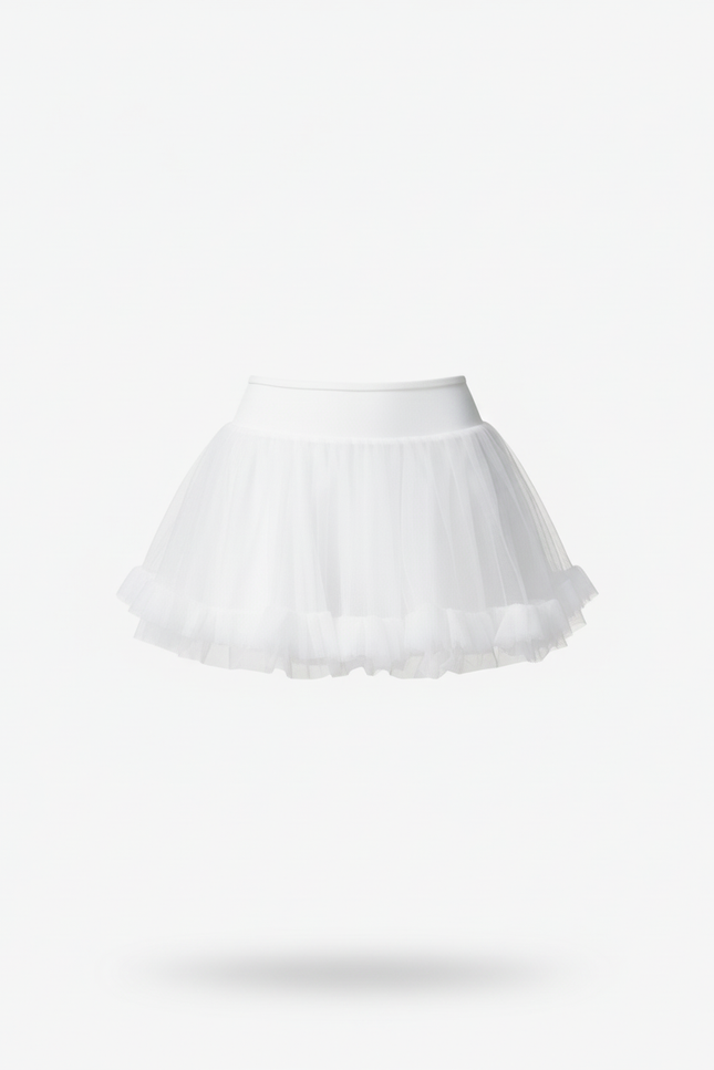 Jupe Blanche Tulle Volants Décontractée