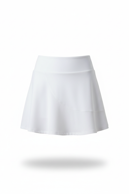 Jupe Blanche Coupe Asymétrique Fluide