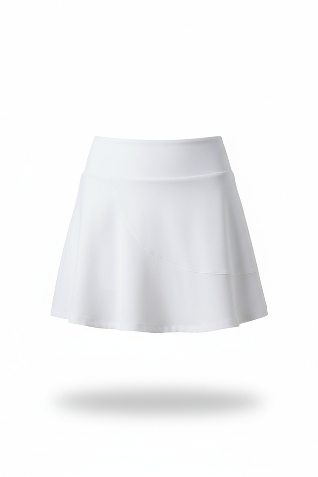 Jupe Blanche Coupe Asymétrique Fluide