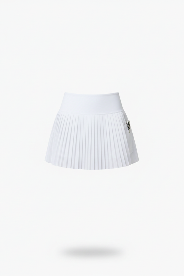 Jupe Blanche Plissée Courte Sportive