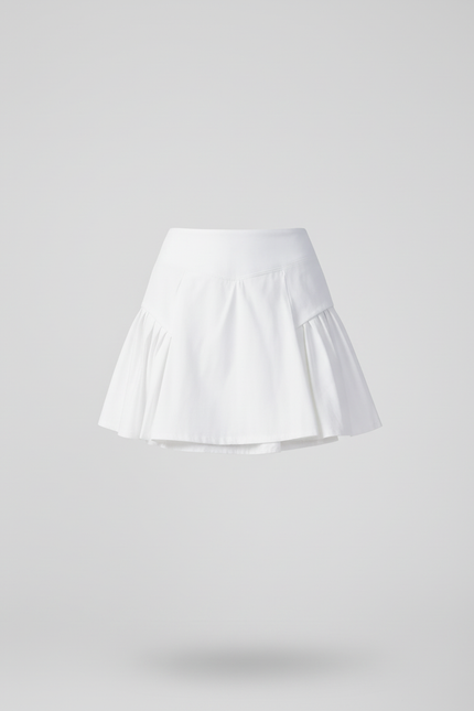 Jupe Blanche Plissée Fluide Sport Décontractée