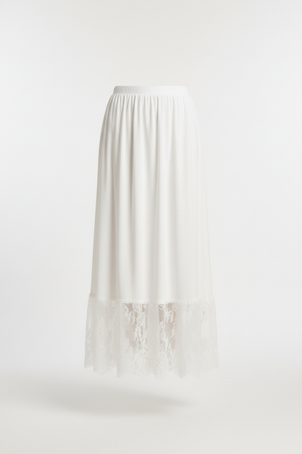 Jupe Blanche Longue Dentelle Fluide