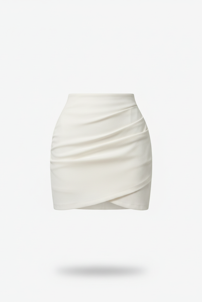 Jupe Drapée Blanche