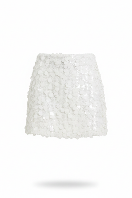 Jupe Sequin Blanche