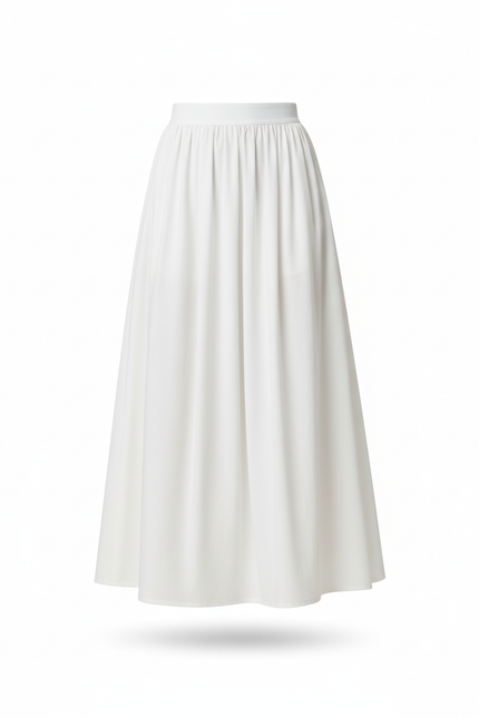 Jupe Blanche Longue Fluide Décontractée