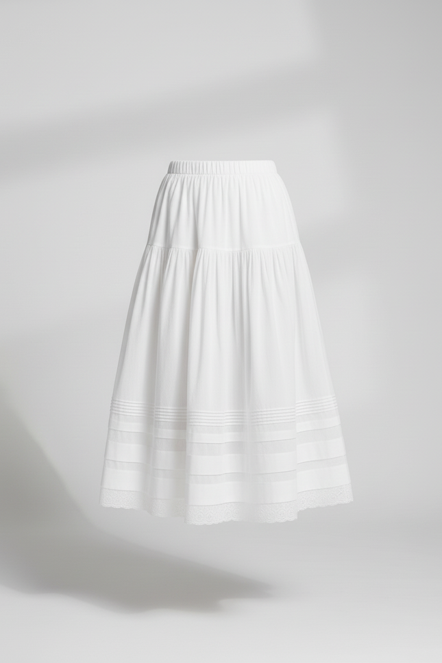 Jupe Blanche Taille Elastique