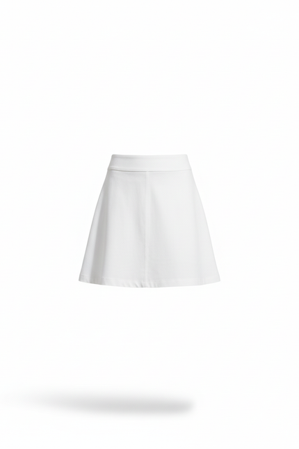 Jupe Patineuse Blanche Taille Haute