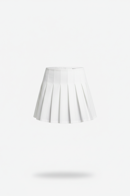 Jupe Blanche Mini Plissée Chic