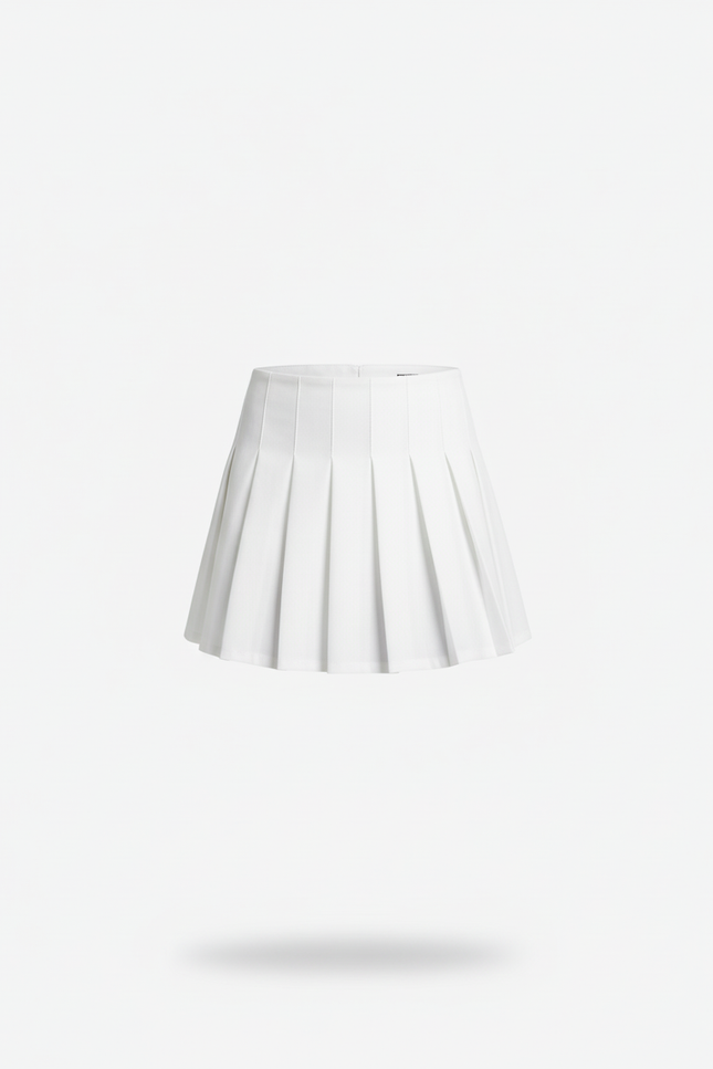 Jupe Blanche Mini Plissée Chic
