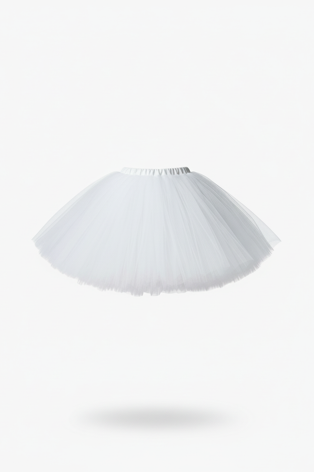 Jupe Blanche Vaporeuse En Tulle Élégante