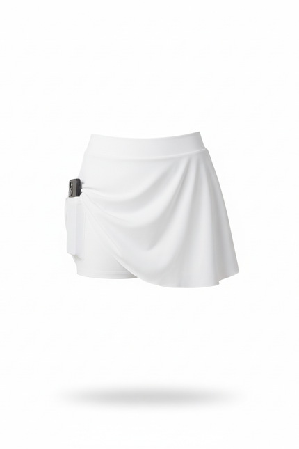 Jupe Blanche Décontractée Avec Poche