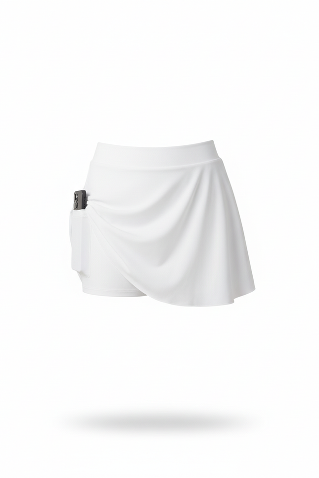 Jupe Blanche Décontractée Avec Poche