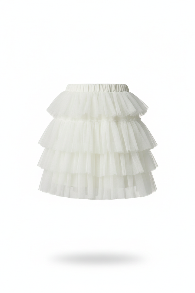 Jupe Blanche À Volants Élégante