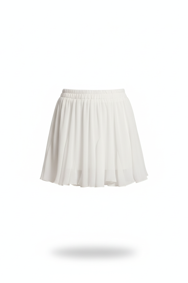 Jupe Blanche Courte Plissée Fluide