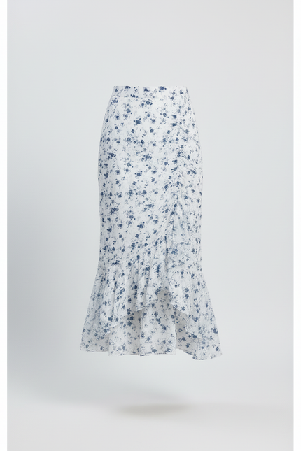 Jupe Longue Bleue Et Blanche