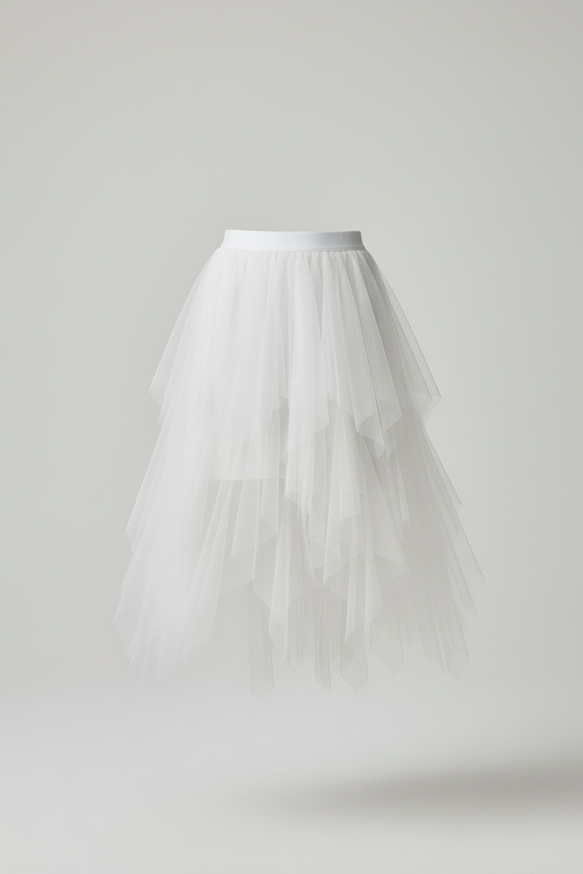 Jupe Asymétrique Blanche