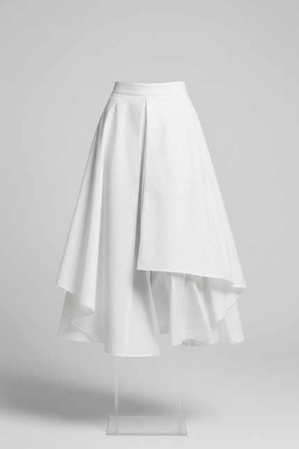 Jupe Blanche Irrégulière Fluide