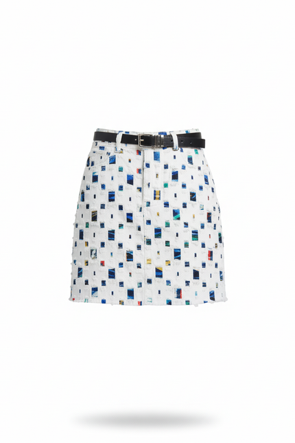 Jupe Bleu Et Blanche