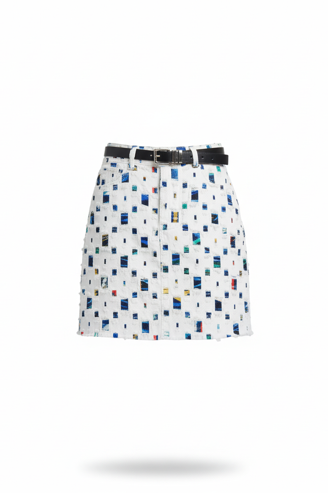 Jupe Bleu Et Blanche