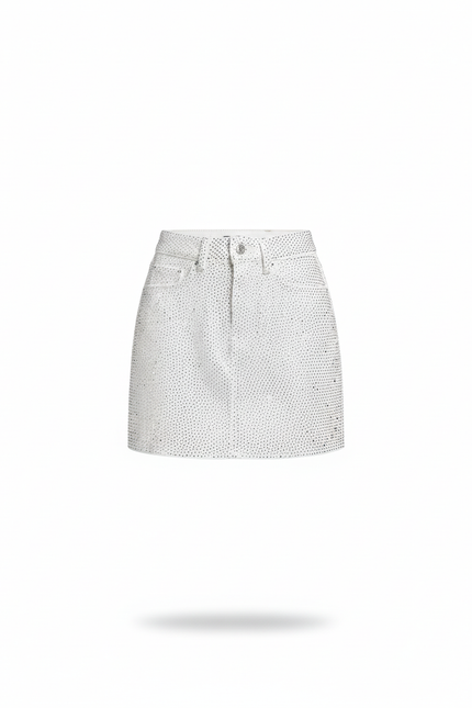 Jupe Blanche Mini Diamant Chic