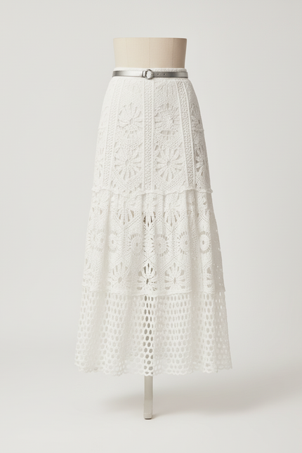 Jupe Crochet Blanche