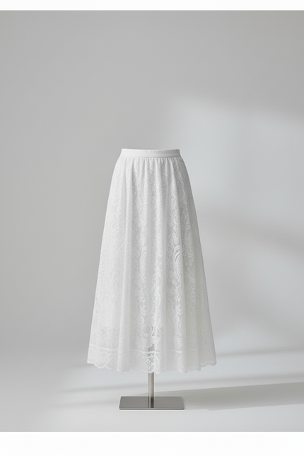 Jupe Longue Transparente Blanche