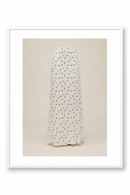 Jupe Noire Et Blanche Longue