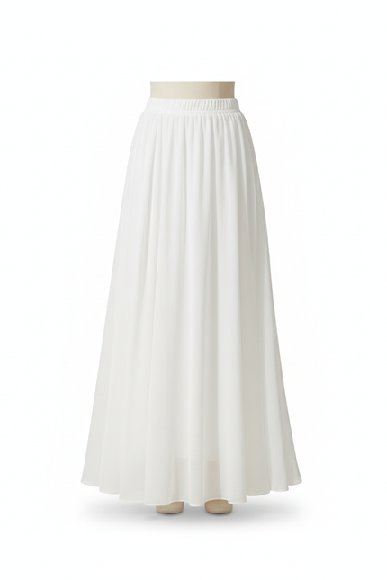 Jupe Blanche Fluide Longue Bohème