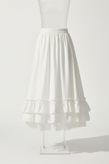 Jupe Blanche Volants Vintage