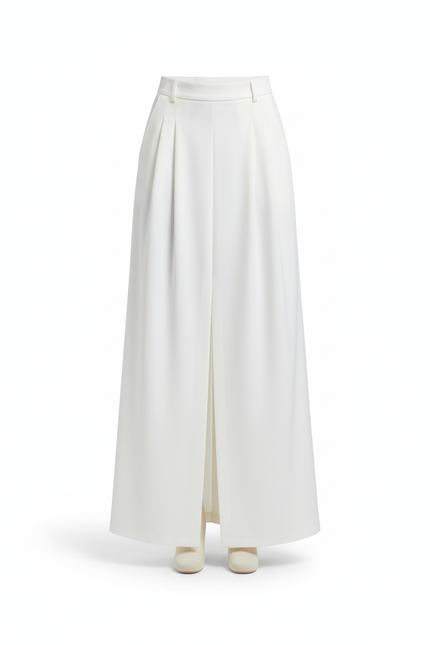 Jupe Blanche Ample Fendue Élégante