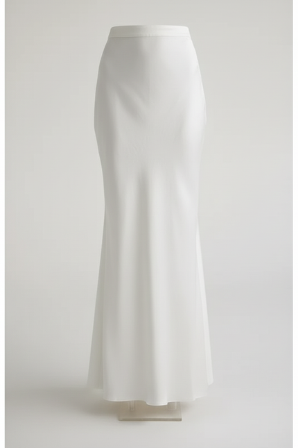 Jupe Blanche Fluide Satin Élégante