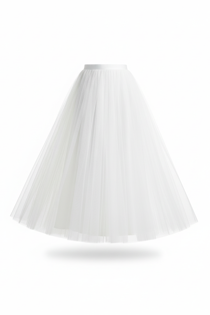 Jupe Longue Tulle Blanche