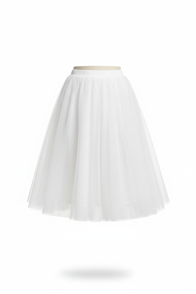 Jupe Blanche Tulle Volumineuse Chic