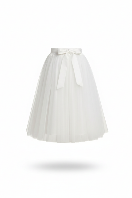 Jupe Blanche Tulle Bouffante Élégante