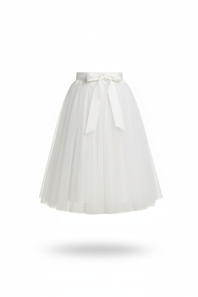 Jupe Blanche Tulle Bouffante Élégante