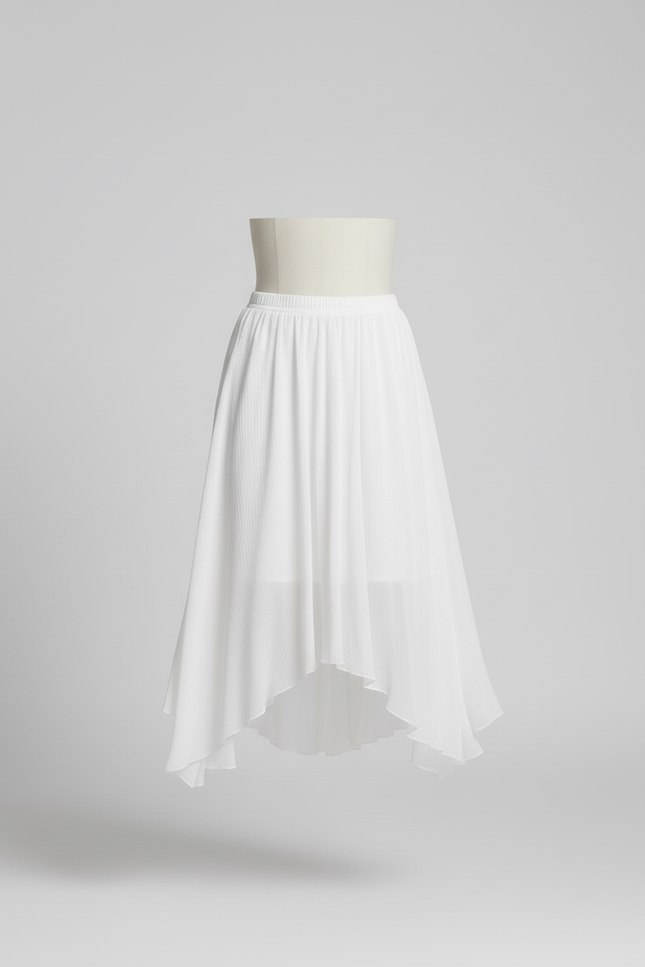 Jupe Longue Blanche Gaze De Coton