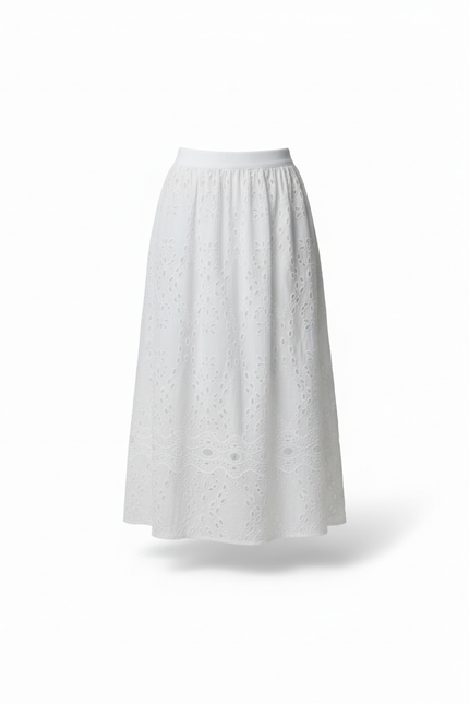 Jupe Blanche Broderie Anglaise Élégante