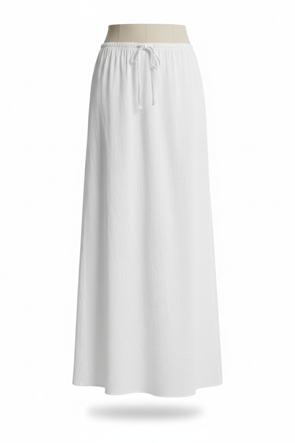 Jupe Blanche Fluide Maxi Décontractée