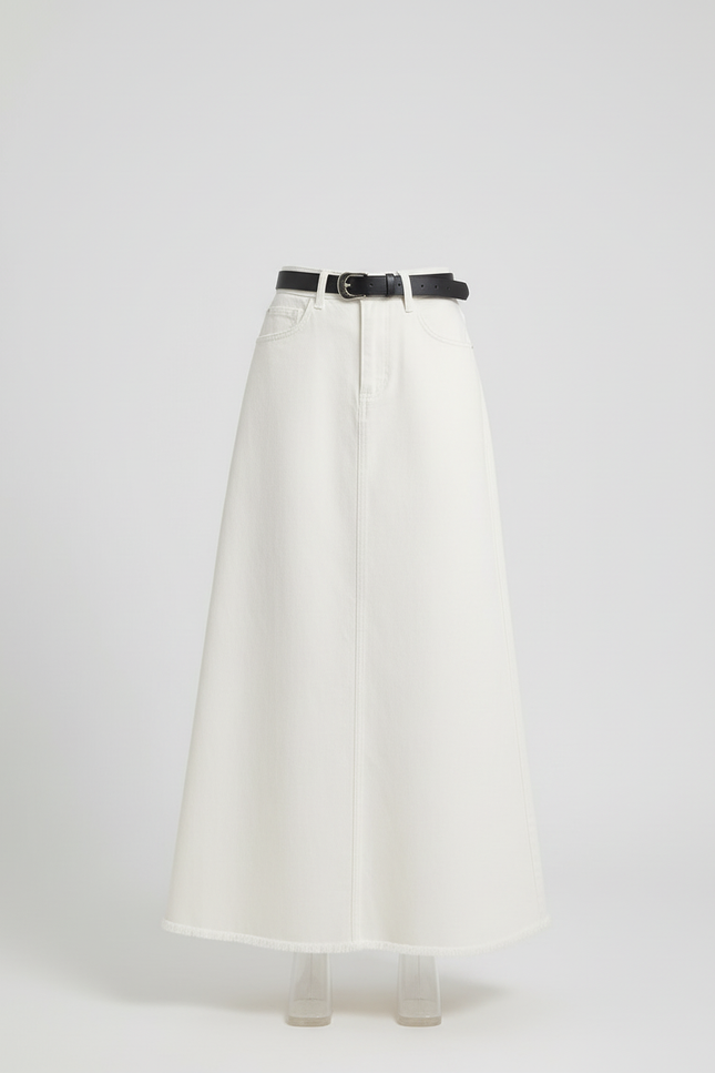 Jupe Longue Jean Blanche