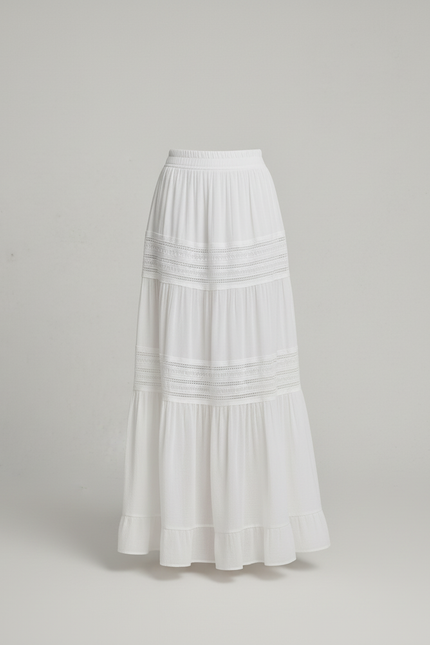Jupe Longue Blanche Volants