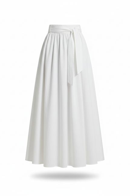 Jupe Longue Popeline Blanche