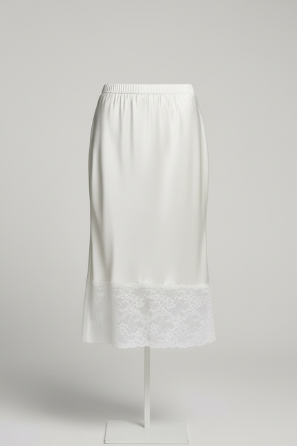 Jupe Crayon Dentelle Blanche