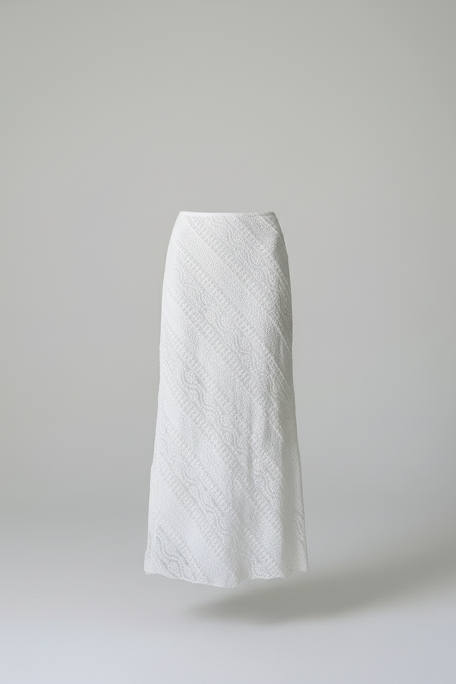 Jupe Dentelle Blanche Longue