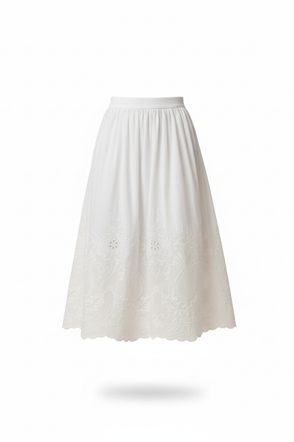 Jupe Longue Blanche Broderie Anglaise